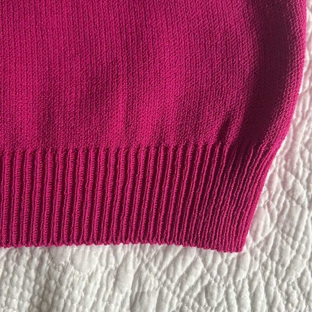 St John knit raspberry pink tank size M - Picture 3 of 6